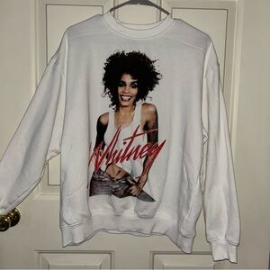 Whitney Houston Cotton On White Graphic Sweatshirt